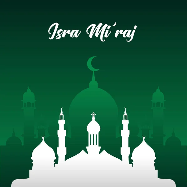 Isra Mi 'raj Islamic Vector Design For Banner or Background - Stok Vektor