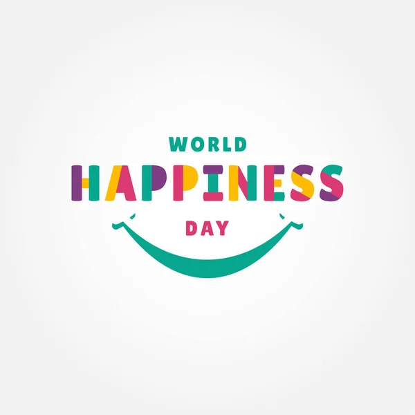 International Day Of Happiness Vector Design — Stock Vector