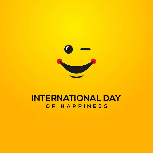 International Day Of Happiness Vector Design — Stock Vector