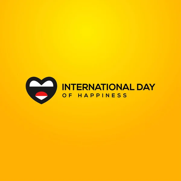 Journée internationale du bonheur Conception vectorielle — Image vectorielle