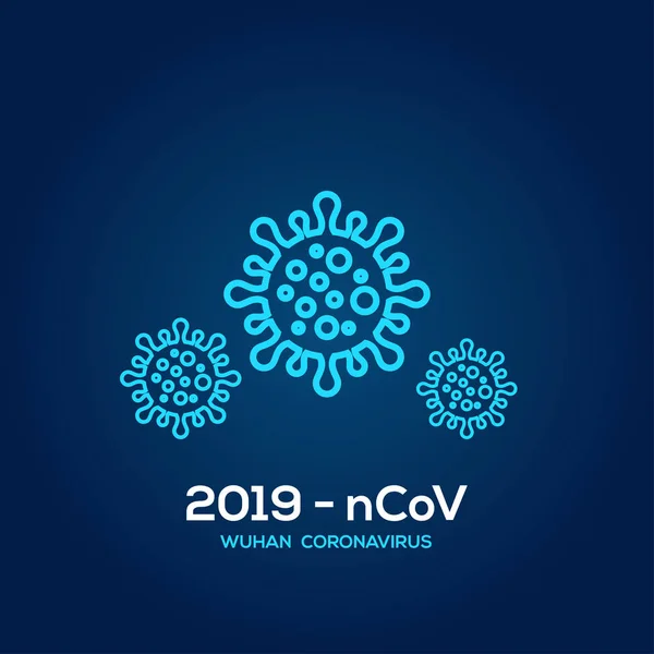 Banner veya Arkaplan için Corona Virüs Vektör Tasarımı