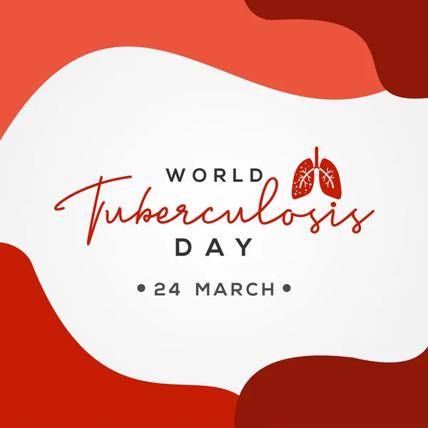 World Tuberculosis Day Vector Ontwerp Voor Banner Achtergrond — Stockvector