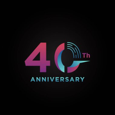 En İyi Anlık 40 Yıldönümü Gradyan Numarası Tasarımı