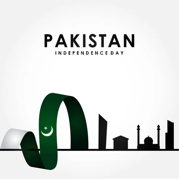 Pakistan Onafhankelijkheidsdag Nationale Dag Vector Ontwerp Voor Het Vieren Van — Stockvector