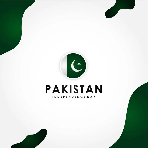 Dia Independência Paquistão Projeto Nacional Vetor Dia Para Comemorar Momento — Vetor de Stock