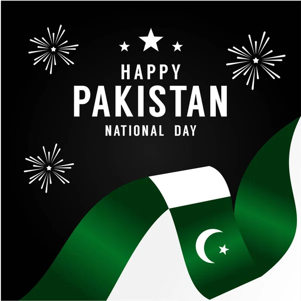 Pakistan Onafhankelijkheidsdag Nationale Dag Vector Ontwerp Voor Het Vieren Van — Stockvector