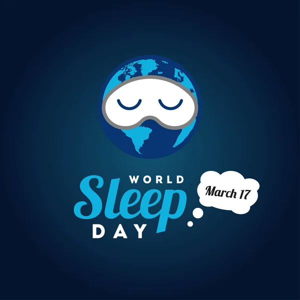 World Sleep Day Vector Design För Banner Eller Bakgrund — Stock vektor