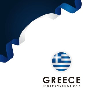 Yunanistan 'ın Bayrak veya Arkaplan İçin Bağımsızlık Günü Vektör Tasarımı