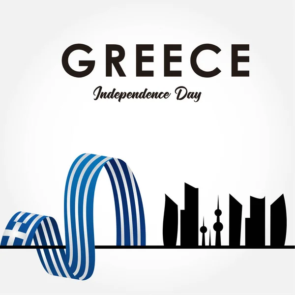 День Незалежності Греції Векторний Дизайн Прапора Або Фону — стоковий вектор