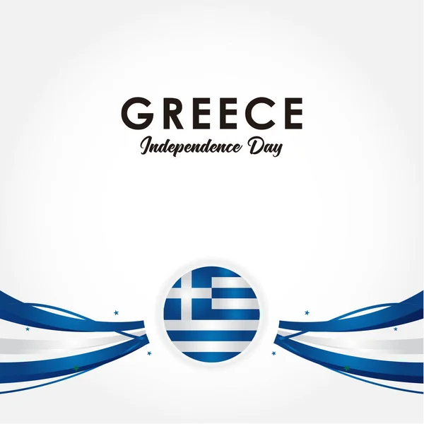 希腊独立日旗帜或背景矢量设计 — 图库矢量图片