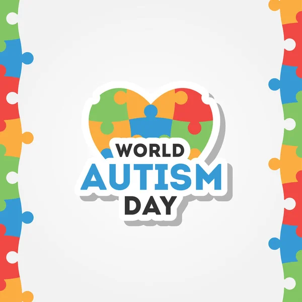 Sancak veya Arkaplan için Dünya Otizm Günü Vektör Tasarımı