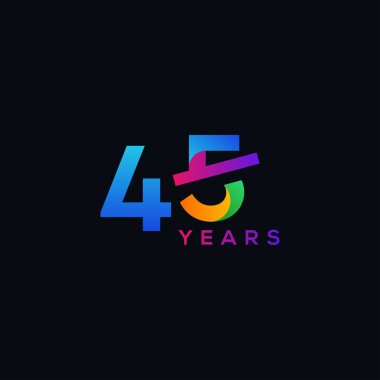 Sayı Gradyan Vektör Tasarım Şablonu