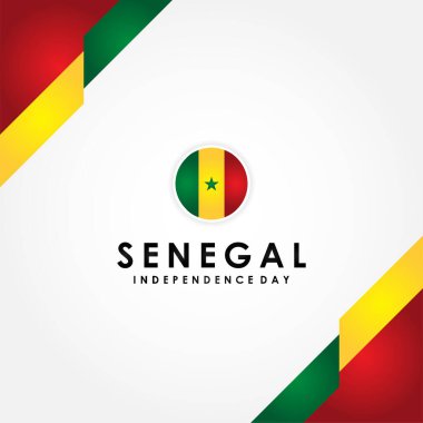 Senegal Bağımsızlık Günü Sancak veya Arkaplan Tasarımı