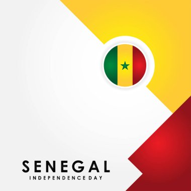 Senegal Bağımsızlık Günü Sancak veya Arkaplan Tasarımı