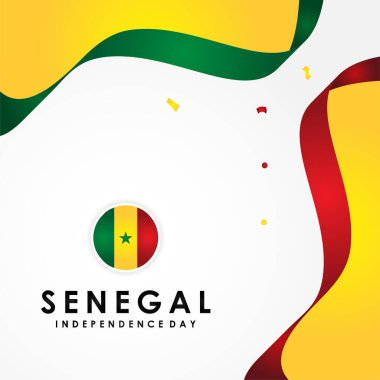 Senegal Bağımsızlık Günü Sancak veya Arkaplan Tasarımı