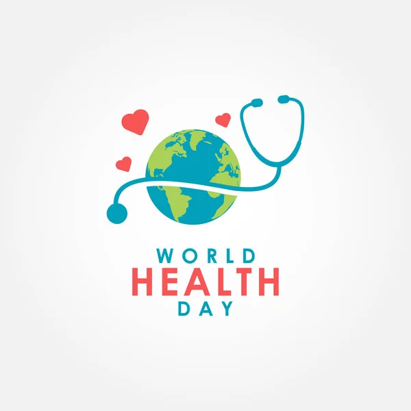 Всесвітній День Здоров Векторний Дизайн Банера Або Фону — стоковий вектор