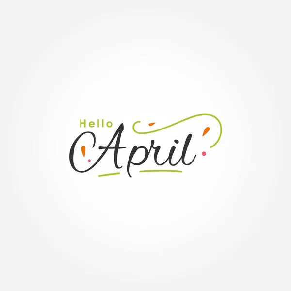 Hello April Vector Design Banner Background — стоковый вектор