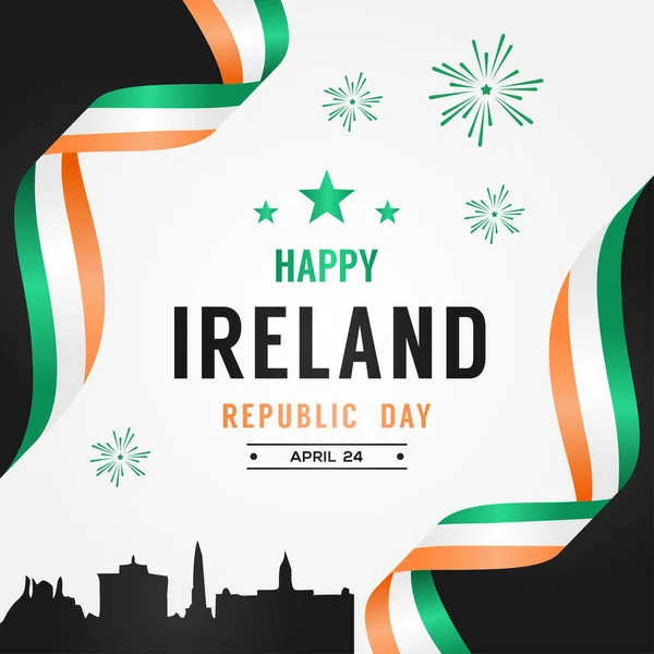 Ireland Independence Day Vector Design Für Banner Oder Hintergrund — Stockvektor