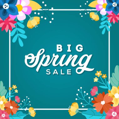 Bahar Satışı Sancak Vektör Tasarımı Kutlama Anı