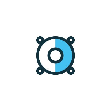 Düğme Müzik Simgesi Tasarımı. Düğme Logosu Tasarımı