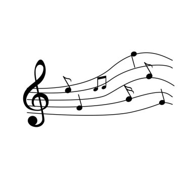 Not Müzik Simgesi Tasarımı. Melodi Logo Tasarımı