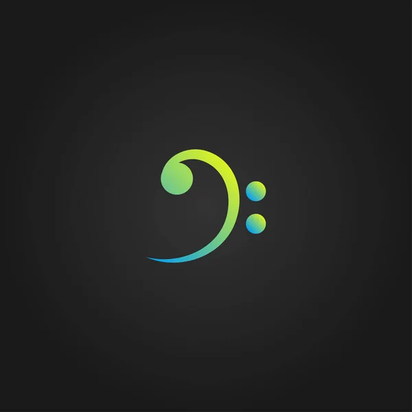 Notera Musik Ikon Design Melodi Logo Design — Stock vektor