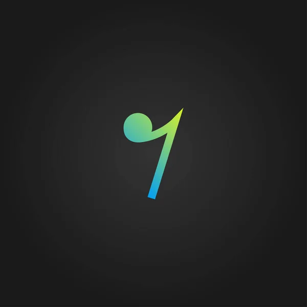 Notera Musik Ikon Design Melodi Logo Design — Stock vektor