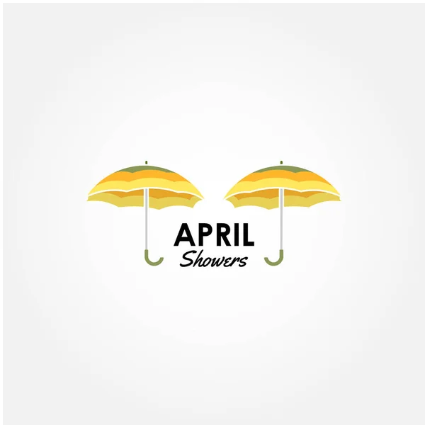 4月シャワーベクトルデザインイラスト 瞬間を祝う — ストックベクタ