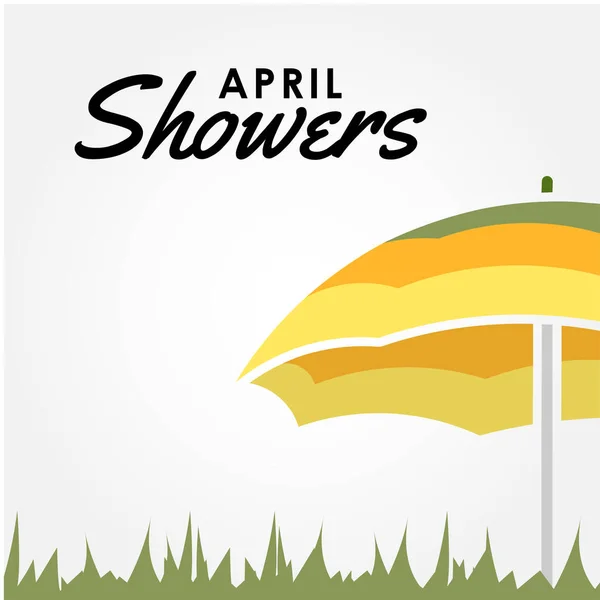 四月雨量器设计图解庆祝时刻 — 图库矢量图片