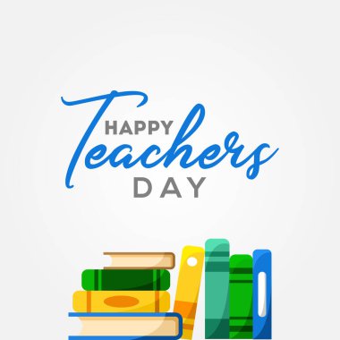 Anı kutlamak için Öğretmenler Günü Vektör Tasarımı İllüstrasyonunuz kutlu olsun.