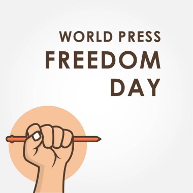 Dünya Basın Özgürlüğü Günü Vektör Tasarımı Kutlama anı için İllüstrasyon