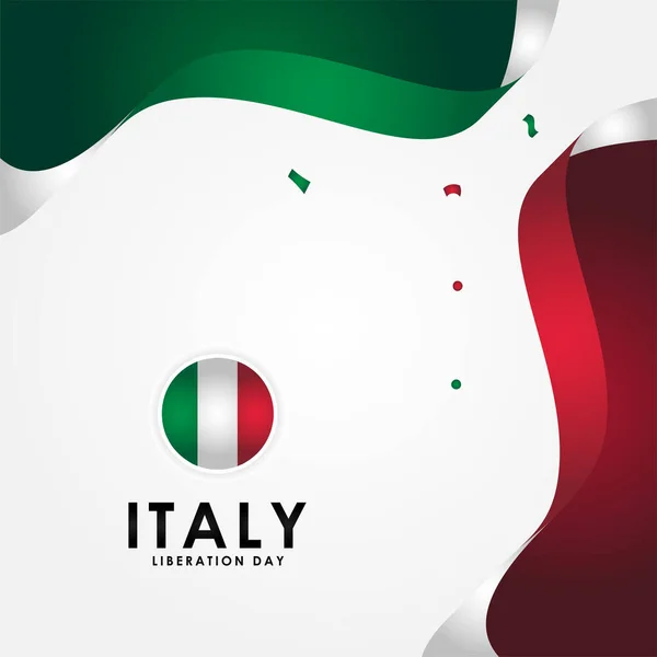 Ilustração Projeto Vetor Dia Libertação Itália Para Comemorar Momento —  Vetores de Stock