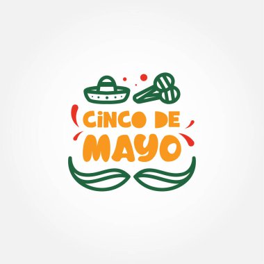 Kutlama anı için Cinco De Mayo Vektör Tasarımı İllüstrasyonu