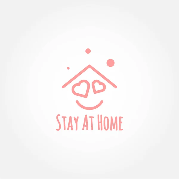 Stay Home Vector Design Banner Background — Stock Vector