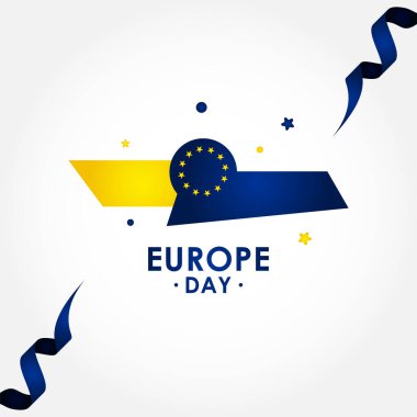 Avrupa Günü Vektör Tasarımı Anı Kutlamak İçin İllüstrasyon