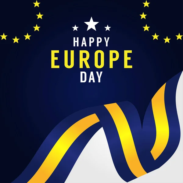 Європейський День Векторний Дизайн Ілюстрація Святкування Моментів — стоковий вектор