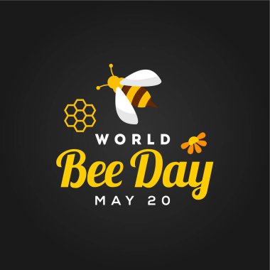 Kutlama anı için Dünya Arı Günü Vektör Tasarımı Çizimi