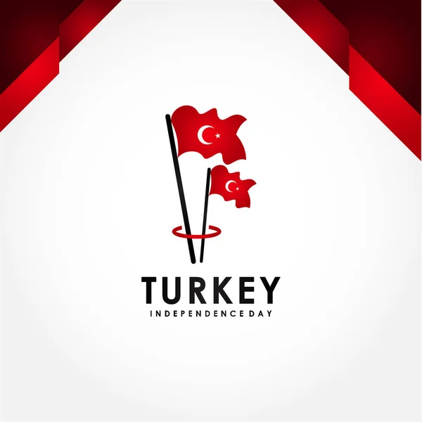 Vektor Design Illustration Für Den Türkischen Unabhängigkeitstag — Stockvektor