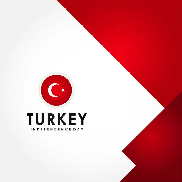 Törökország Függetlenség Napja Vektortervezés Illusztráció Ünnepi Pillanatért — Stock Vector