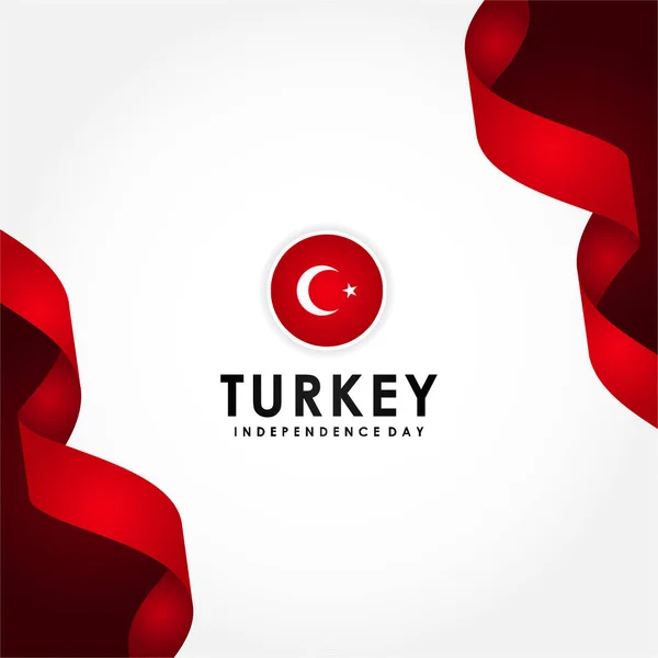 Vektor Design Illustration Für Den Türkischen Unabhängigkeitstag — Stockvektor