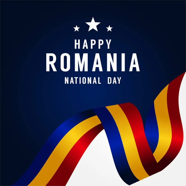 Romania Independence Day Vector Design Illustrazione Celebrare Momento — Vettoriale Stock