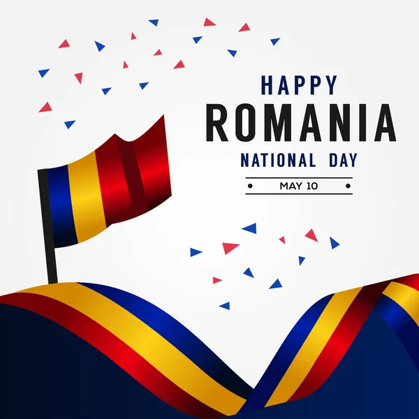 Rumänien Självständighetsdagen Vektor Design Illustration För Fira Ögonblick — Stock vektor