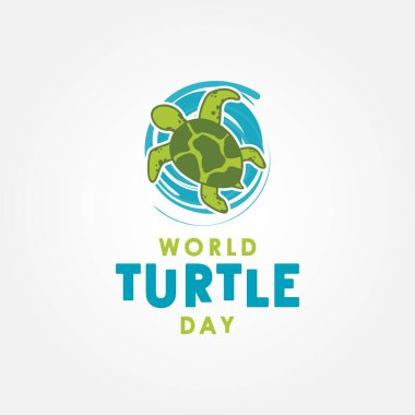 Kutlama anı için Dünya Kaplumbağa Günü Vektör Tasarımı Çizimi