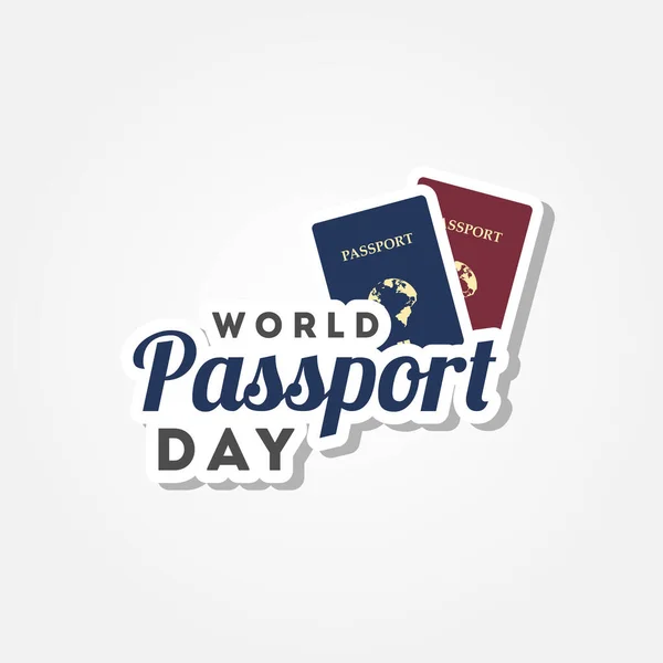 Ilustración Del Diseño Vectorial Del Día Mundial Del Pasaporte Para — Archivo Imágenes Vectoriales