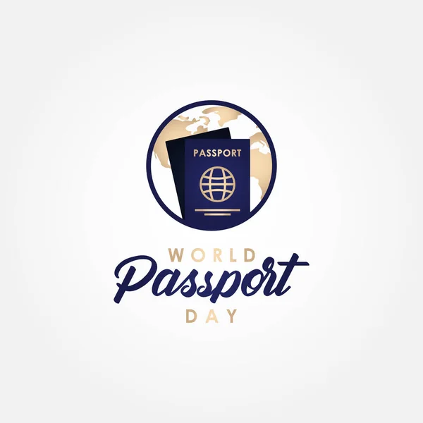 Ilustración Del Diseño Vectorial Del Día Mundial Del Pasaporte Para — Vector de stock