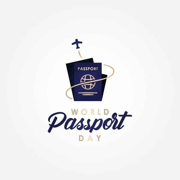 Παγκόσμια Ημέρα Διαβατηρίων Διάνυσμα Εικονογράφηση Σχεδιασμός Για Γιορτάστε Στιγμή — Διανυσματικό Αρχείο