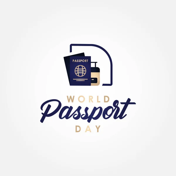 Ilustración Del Diseño Vectorial Del Día Mundial Del Pasaporte Para — Vector de stock