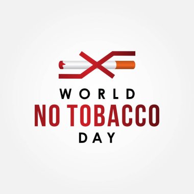 Kutlama anı için Dünya Tütünsüz Gün Vektör Tasarımı İllüstrasyonu