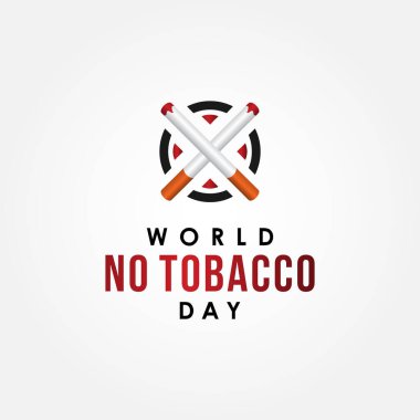 Kutlama anı için Dünya Tütünsüz Gün Vektör Tasarımı İllüstrasyonu