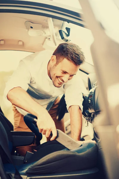 Aspiración interior del coche de limpieza —  Fotos de Stock